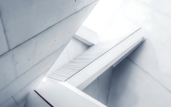 Abstract modern stairs interior