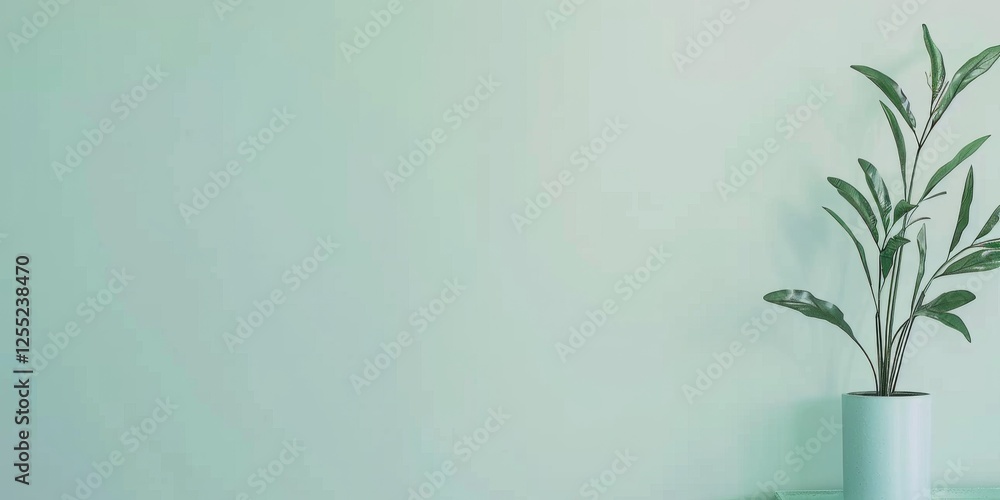 Poster a minimalist design with a light seafoam green background, clean lines and delicate textures, modern