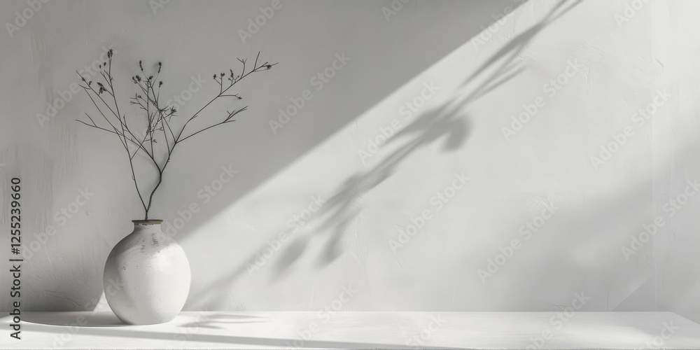 Poster a minimalist design with a light stone-gray background, clean lines and monochromatic tones, modern 
