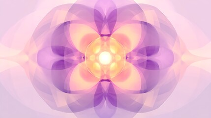 Abstract symmetrical floral design