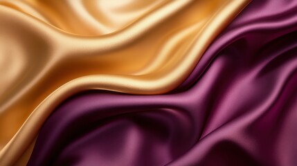 Obraz premium A luxurious velvet gradient transitioning from deep plum to elegant gold