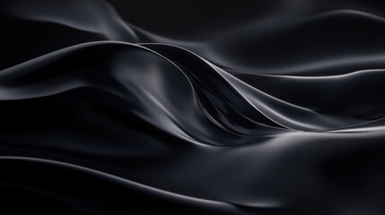 Obraz premium A minimalistic gray abstract wave pattern with clean flowing curves and subtle shading