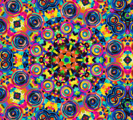 Espiral geométrica fantástica de colores divertidos y alegres