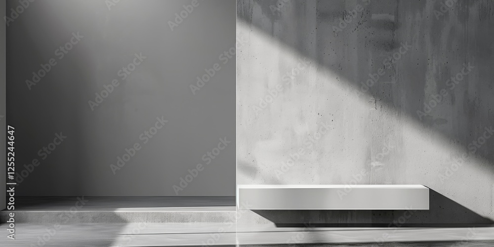 Poster a minimalist design with a pure grey background, strong lines and clean edges, modern minimalist sty