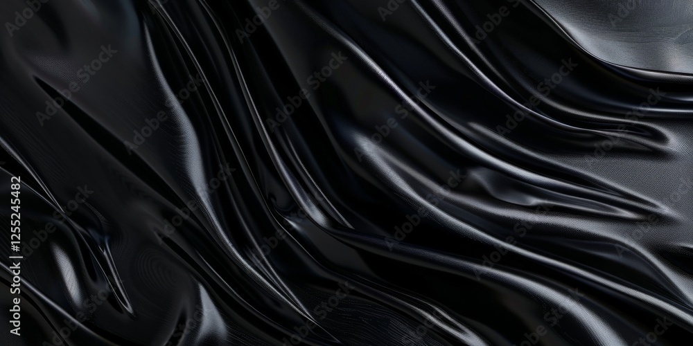 Poster a minimalist design with a pure obsidian black background, strong lines and smooth edges, contempora