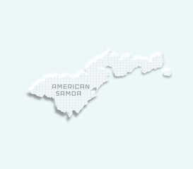 Minimalistic map of American Samoa. Great for tourism, cartography, and educational projects.