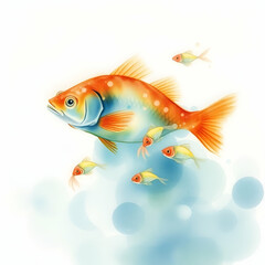 Fototapeta premium goldfish in aquarium