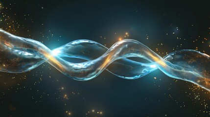 Abstract Cosmic Flow: Celestial Dance of Light and Energy
