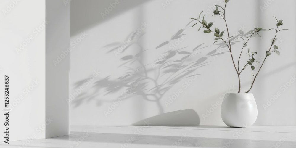 Poster a minimalist design with a pure white background, simple forms and clean edges, contemporary minimal