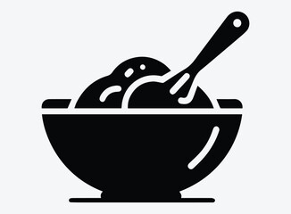 Mixing Bowl Silhouette Vector Unique Designs