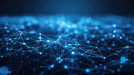 Fototapeta premium Abstract Network Connection: Digital Data Flow Visualization