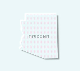 Stylish Arizona state map with a clean and modern look. Ideal for presentations, digital projects, and branding purposes.