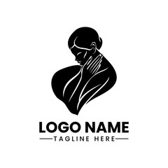 silhouette woman vector logo
