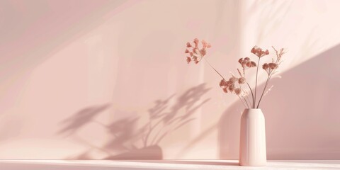 A minimalist design with a soft rose gold background, Subtle lines and smooth contrasts, Contemporary minimalist style