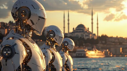 Futuristic robots on the bosphorus a fusion of tradition and innovation