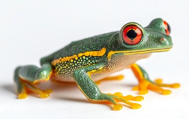 Vibrant Red-Eyed Tree Frog Close-up