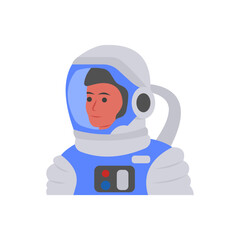 Female Astronaut, Space Vector Illustration, Isolated
