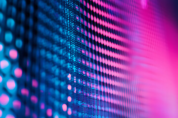 Naklejka premium Abstract background with colorful dots and gradient colors. The concept of digital technology, music waves, party, dance club, or festive atmosphere