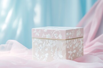Delicate Floral Decorated Gift Box