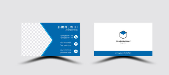 An elegant and simple business card design template. A clean and professional business card design template, visiting card
