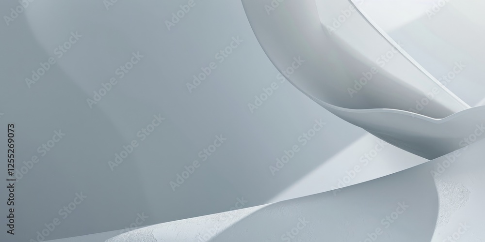 Poster A minimalist layout with a soft slate grey background, Sparse abstract shapes and clean lines, Minimalist editorial design