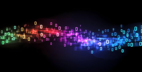 Abstract background with colorful dots and gradient colors. The concept of digital technology, music waves, party, dance club, or festive atmosphere