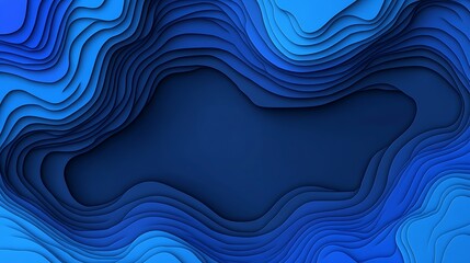 Fototapeta premium Abstract blue layered waves background