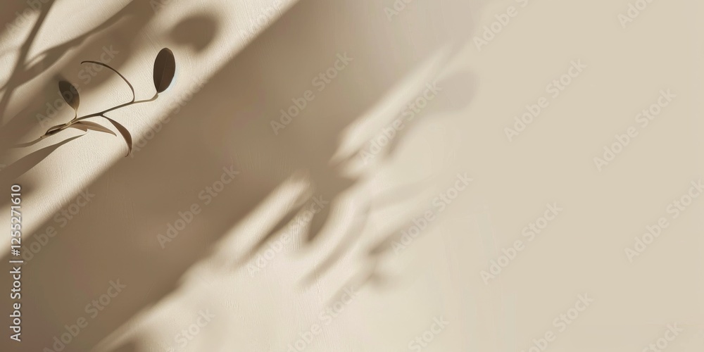 Poster a minimalistic aesthetic featuring a beige backdrop, subtle textures and monochrome elements, modern