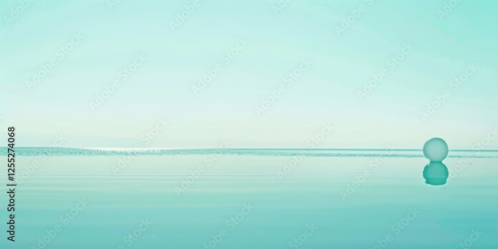 Poster a minimalistic aesthetic featuring a light cyan backdrop, simple shapes and soft gradients, contempo