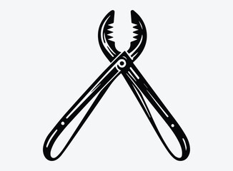 Tongs Silhouette Vector Unique Designs