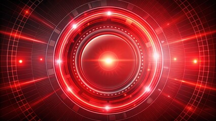Fototapeta premium Abstract Hi-tech Red Circle Technological Design, Light Effect Modern Futuristic Background