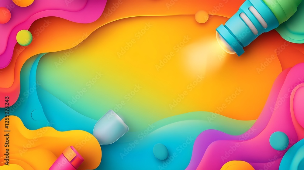 Aufkleber colorful abstract background with futuristic object