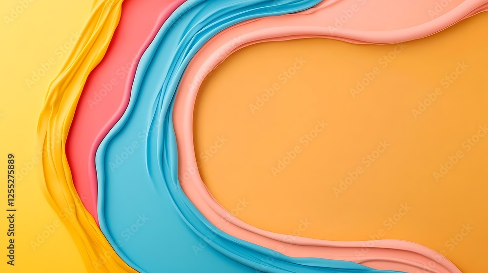 Aufkleber abstract colorful flowing shapes on background. possible use design inspiration