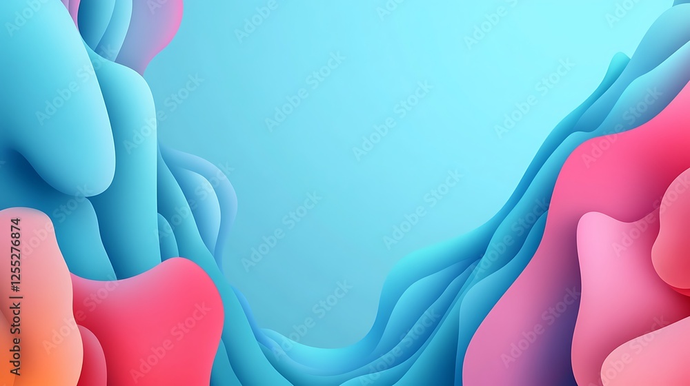 Poster abstract colorful waves background