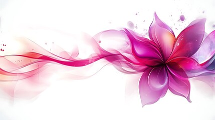 Abstract floral design, vibrant colors, flowing lines.  Possible use Background graphic design