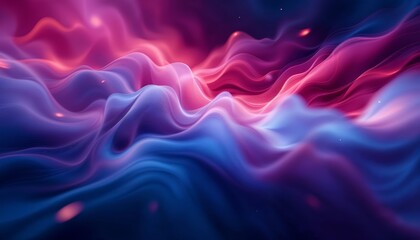 Obraz premium Waves of Light Abstract Background with Swirling Blue and Pink Colors