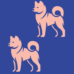 Minimalist and Detailed Dog Vector Art illustration