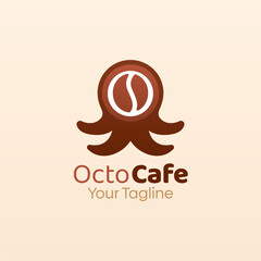 Octo Cafe Logo Design Template. Good for Business, Agency, Community and Organization