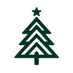 Obraz premium Holiday Tree with Star on Top