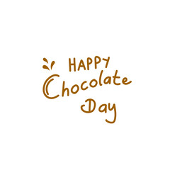 vector lettering happy chocolate day