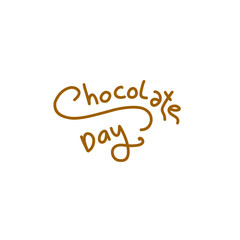 vector lettering happy chocolate day
