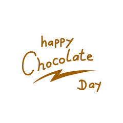 vector lettering happy chocolate day
