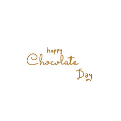 vector lettering happy chocolate day