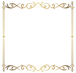 border-ornament-set-gold-vintage-decoration