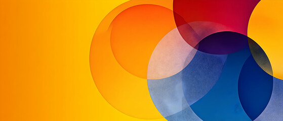 Obraz premium Abstract orange backdrop colorful circles overlap