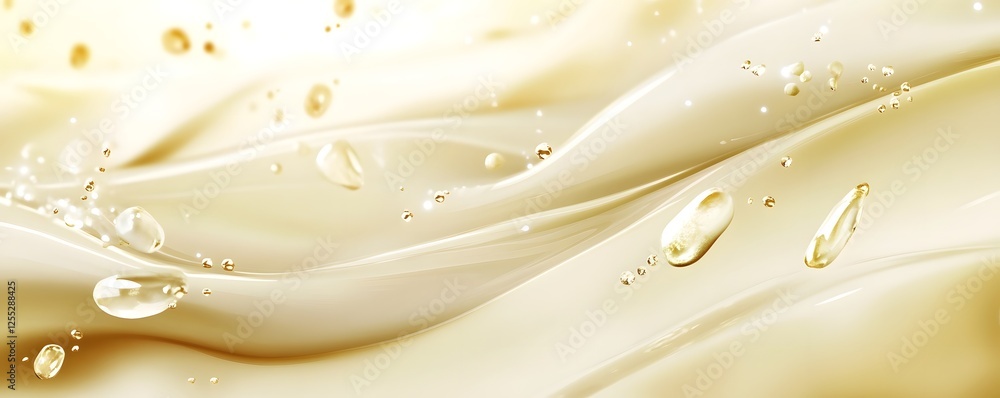 Poster captivating abstract background featuring a mesmerizing fluid motion texture with luxurious golden c