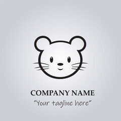 mouse logo company vector illustration