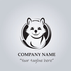 mouse logo company vector illustration