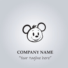 mouse logo company vector illustration