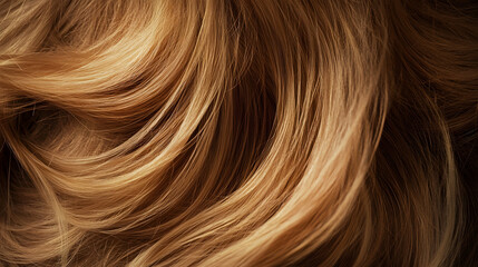 Fototapeta premium Captivating Waves of Radiant Blonde and Brown Hair in Elegant Studio Portrait Showcasing the Beauty and Texture of Luxurious Hairstyle with Vibrant Highlights and Lowlights